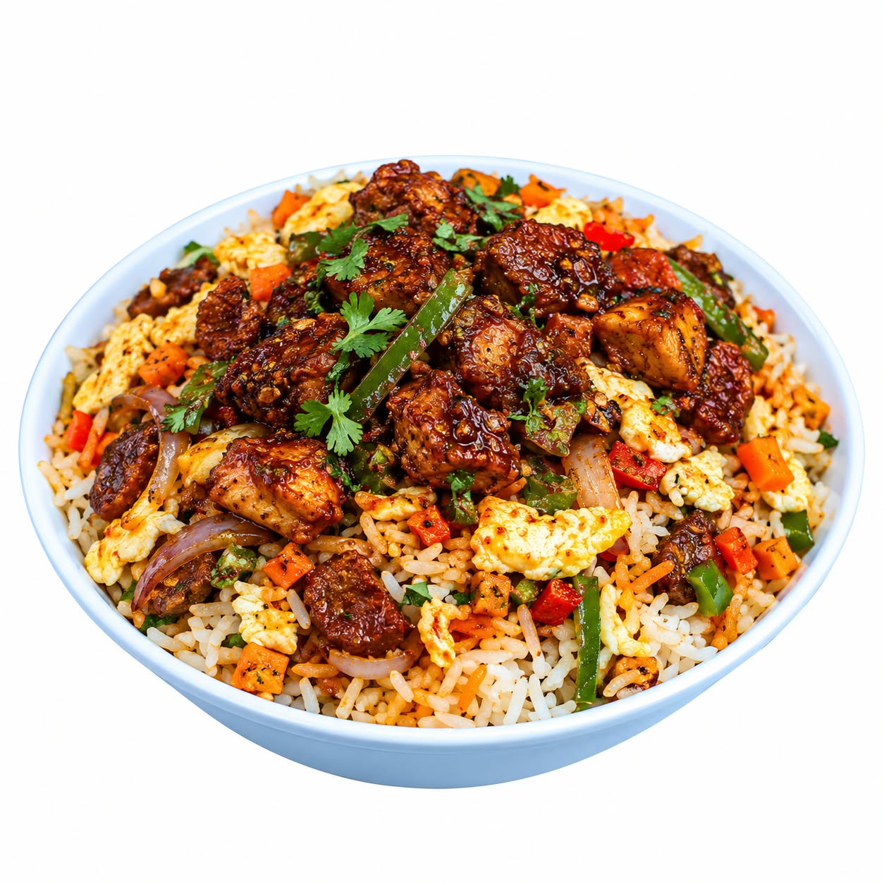 Burnt Garlic Chicken Fried Rice